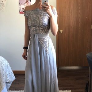NWT long silver dress from Little Mistress